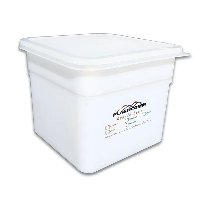 Caixa Quadrada Branca 6L REF 404, 22 × 22 × 18 cm | 6 Litros | Tampa inclusa | Fabricada em polietileno…