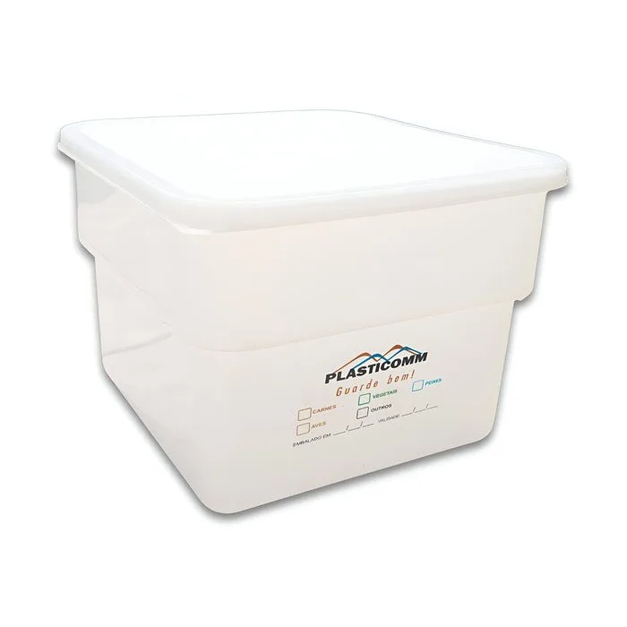 Caixa Quadrada Branca 11,5L REF 405, 29 × 29 × 21 cm | 11,5 Litros | Tampa inclusa | Fabricada em…