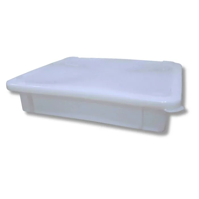 Caixa Monobloco 7L REF 480, 42,5 × 34 × 9 cm | 7 Litros | Branca e Preta | Tampa inclusa | Branca em…