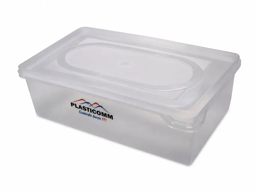 Caixa Profissional 3,5L Transp. REF 304, 28 × 17 × 9 cm | 3,5 Litros | Transparente | Tampa inclusa