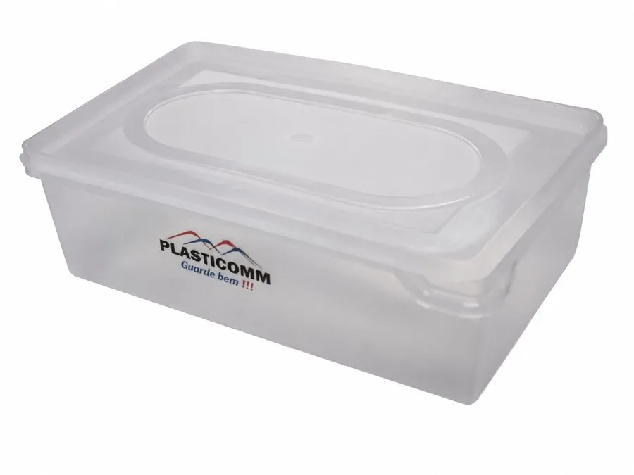 Caixa Profissional 6,5L Transp. REF 305, 33 × 23 × 11 cm | 6,5 Litros | Transparente | Tampa inclusa