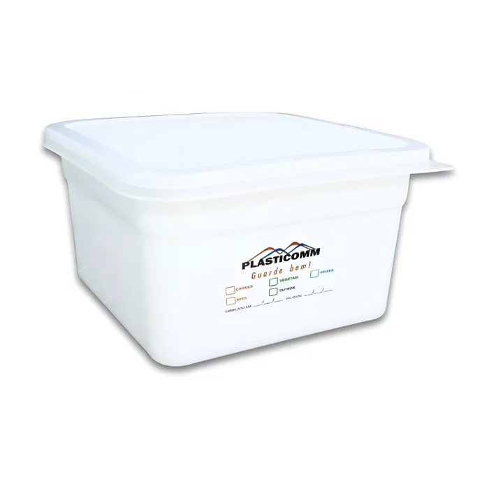 Caixa Quadrada Branca 4L REF 403, 22 × 22 × 13 cm | 4 Litros | Tampa inclusa | Fabricada em polietileno…