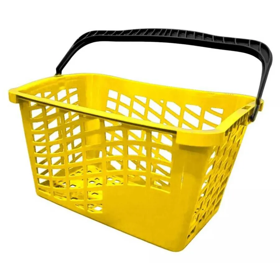 Cesta de Compras 25L REF 900, cor Amarelo