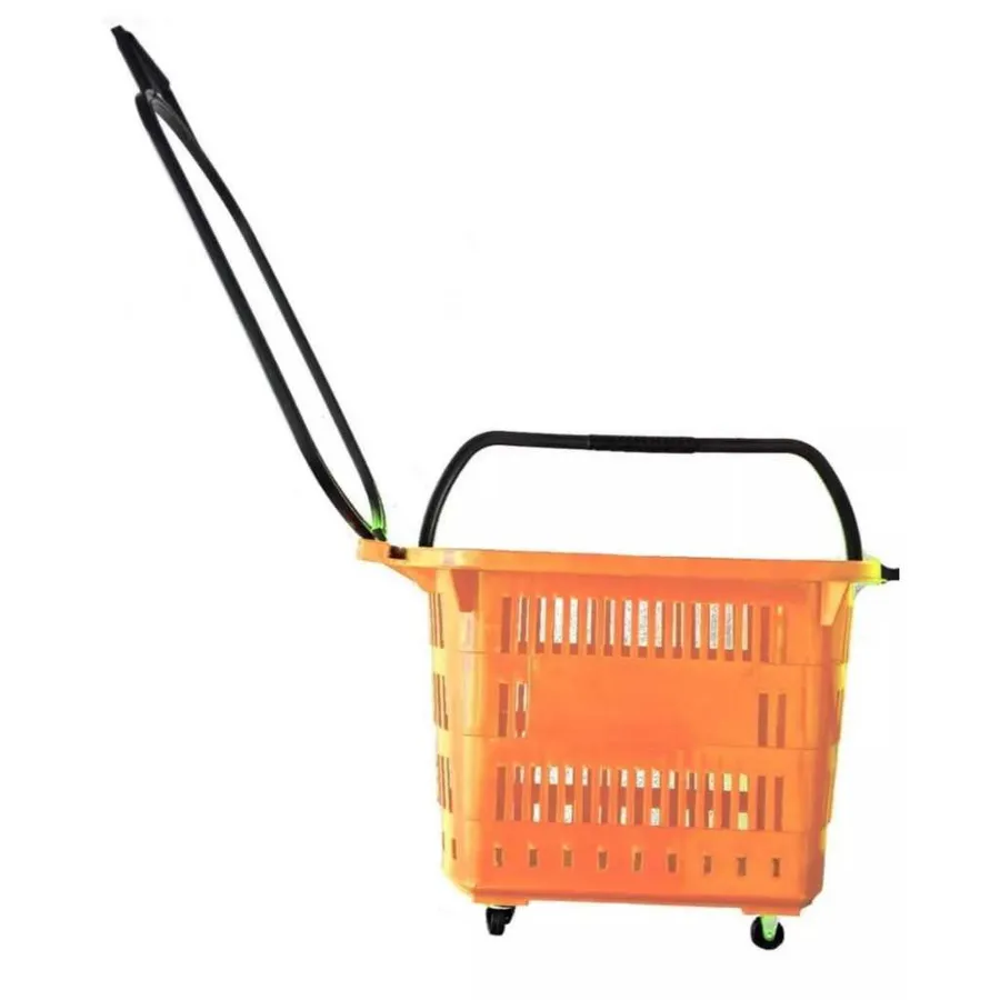 Cesta com Rodas REF 1200, cor Laranja