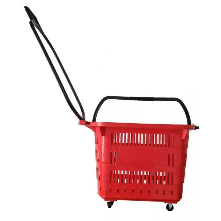 Cesta com Rodas REF 1200, cor Vermelho