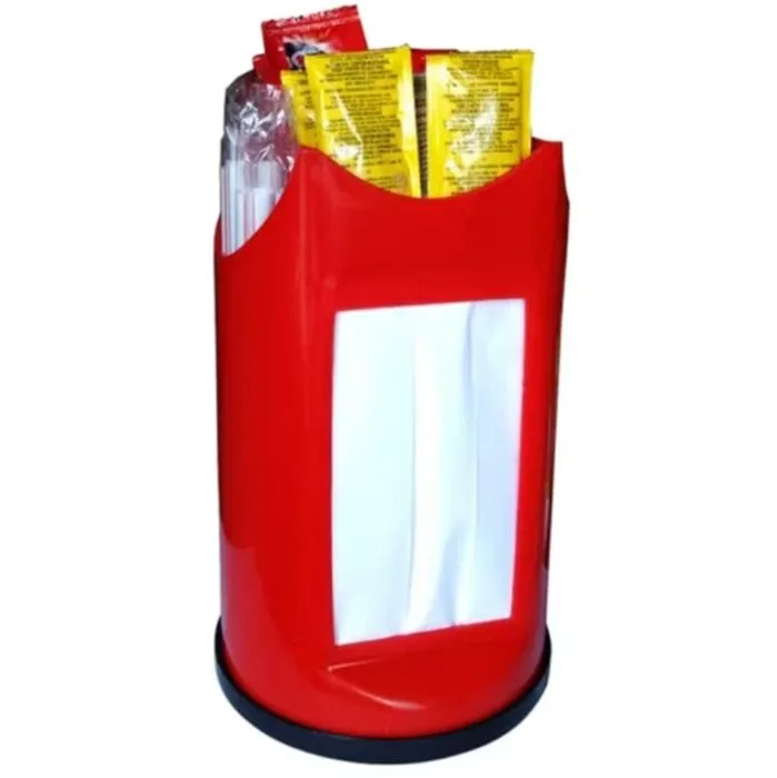 Porta Guardanapos 3 em 1 REF 150, Porta-guardanapos + porta-sachê + porta-canudos | Cores variadas
