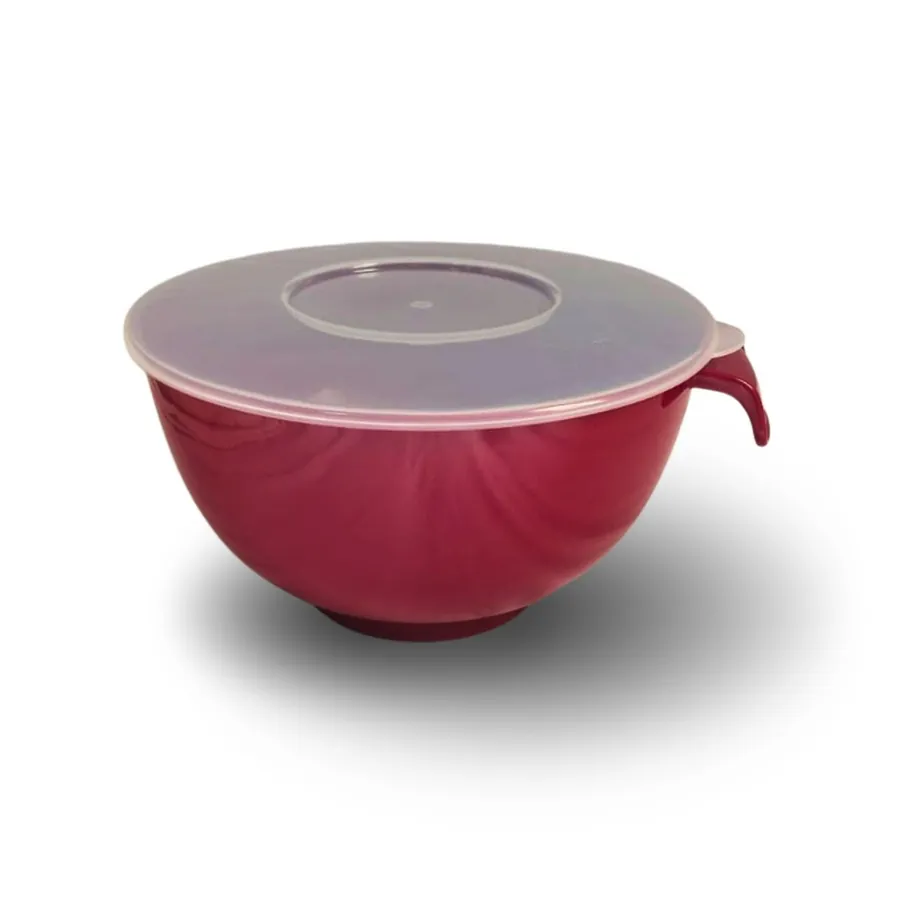 Tigela Profissional 1L REF 160, cor Vinho com tampa